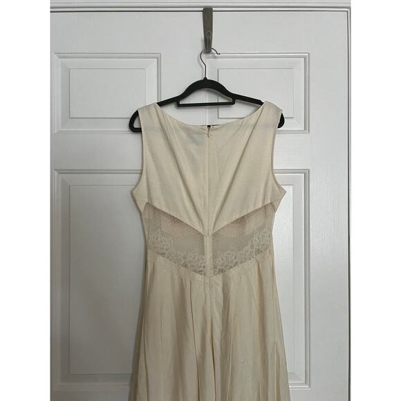 NWT Reformation Silk Spruce Dress SOLD OUT $580 White Wedding Lace Plunge Neck - Picture 5 of 9